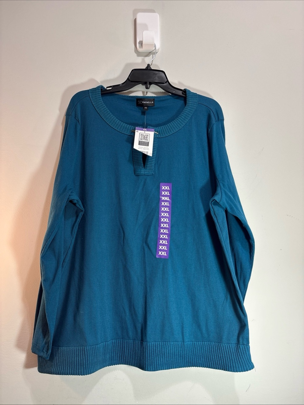 Rafaella Women's Teal Long-Sleeve Knit Sweater. NWT!! 1381